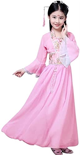 HIMKSRE Hanfu im chinesischen Stil - Ethnisches Mädchenkleid im chinesischen Stil, Tanzaufführung Hanfu(Pink5,100) von HIMKSRE