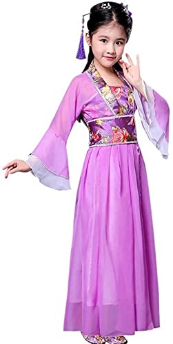 HIMKSRE Hanfu im chinesischen Stil - Ethnisches Mädchenkleid im chinesischen Stil, Tanzaufführung Hanfu(Purple6,100) von HIMKSRE