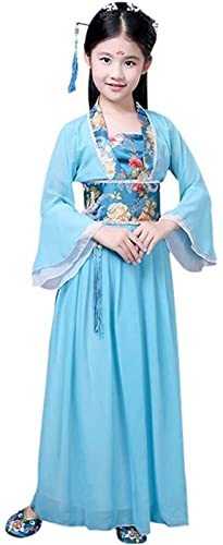 Hanfu im chinesischen Stil - Ethnisches Mädchenkleid im chinesischen Stil, Tanzaufführung Hanfu(Sky Blue,100) von HIMKSRE