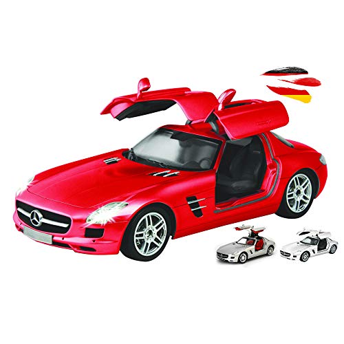 HIMOTO HSP RC ferngesteuertes Fahrzeug im original lizenzierten Design kompatibel mit Mercedes-Benz SLS AMG, Modell-Maßstab 1:16 mit Beleuchtung, Auto, Car, Modellbau inkl. Fernsteuerung von HIMOTO HSP