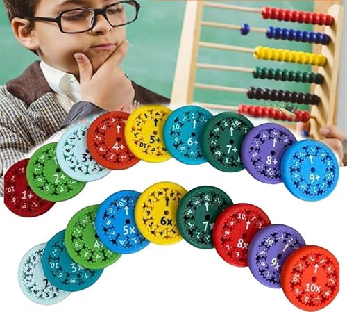3Pcs Math Fact Fidget Spinner, Math Fidget Spinner Spielzeug, Fidget Spinner für Kinder, Lernen Mathe Division und Multiplikation auf Fidget Spinner. (Multiplizieren und dividieren 3) von HIMS