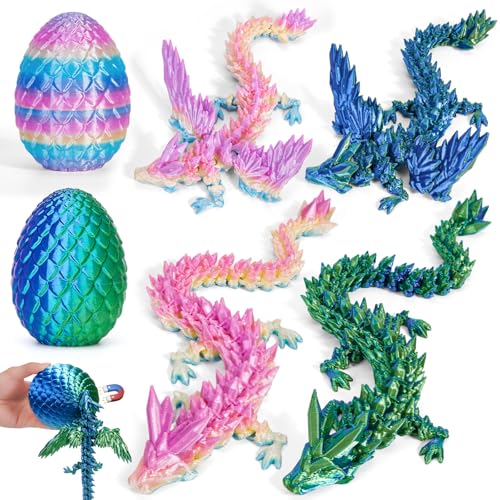 HIMS 2er Set 3D Gedrucktes Drachenei, Geheimnisvolle Drachenei mit Drache im Inneren, Realistisches Dracheneier mit Flügeln für Kinder Erwachsene, Überraschungs 3D Drache Im Ei Drachen Spielzeug HIMS 2er Set 3D Gedrucktes Drachenei, Geheimnisvolle Drachenei mit Drache im Inneren, Realistisches Dracheneier mit Flügeln für Kinder Erwachsene, Überraschungs 3D Drache Im Ei Drachen Spielzeug von HIMS