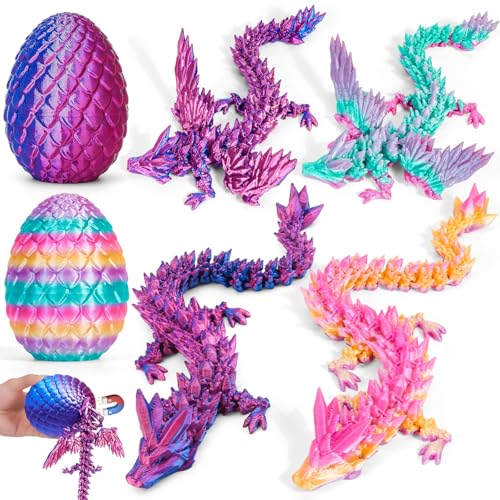 HIMS 2er Set 3D Gedrucktes Drachenei, Geheimnisvolle Drachenei mit Drache im Inneren, Realistisches Dracheneier mit Flügeln für Kinder Erwachsene, Überraschungs 3D Drache Im Ei Drachen Spielzeug HIMS 2er Set 3D Gedrucktes Drachenei, Geheimnisvolle Drachenei mit Drache im Inneren, Realistisches Dracheneier mit Flügeln für Kinder Erwachsene, Überraschungs 3D Drache Im Ei Drachen Spielzeug von HIMS