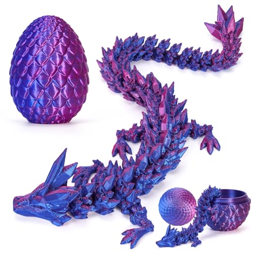 HIMS 3D Gedruckte Dracheneier mit Drache im Inneren, Drachenei Beweglicher Kristalldrache Spielzeug, Überraschungs Easter Dracheneier Wohnkultur von HIMS