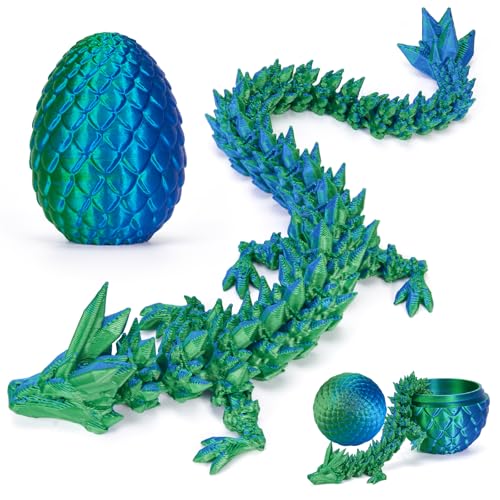 HIMS 3D Gedruckte Dracheneier mit Drache im Inneren, Drachenei Beweglicher Kristalldrache Spielzeug, Überraschungs Easter Dracheneier Wohnkultur von HIMS