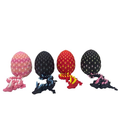 HIMS 4er Set 3D Gedrucktes Drachenei Geheimnisvolle Drachen Spielzeug, Überraschungs Drachenei mit Drache im Inneren, 3D Gedruckter Drache Dracheneier HIMS 4er Set 3D Gedrucktes Drachenei Geheimnisvolle Drachen Spielzeug, Überraschungs Drachenei mit Drache im Inneren, 3D Gedruckter Drache Dracheneier von HIMS