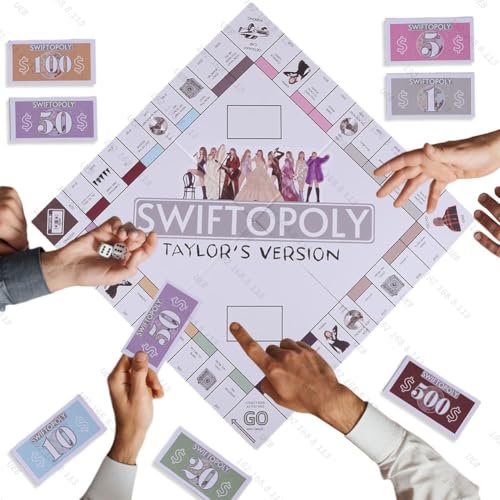 TS Monopoly Board Games,Swiftopoly Board Game,Taylor Swift Merch Fan Gifts,Ultimate Interactive Board Game for Adults,Fun Party Game for Birthdays,Bachelor Celebrations and Game Nights von HIMS