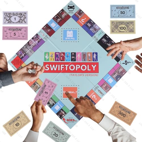 TS Monopoly Board Games,Swiftopoly Board Game,Taylor Swift Merch Fan Gifts,Ultimate Interactive Board Game for Adults,Fun Party Game for Birthdays,Bachelor Celebrations and Game Nights von HIMS