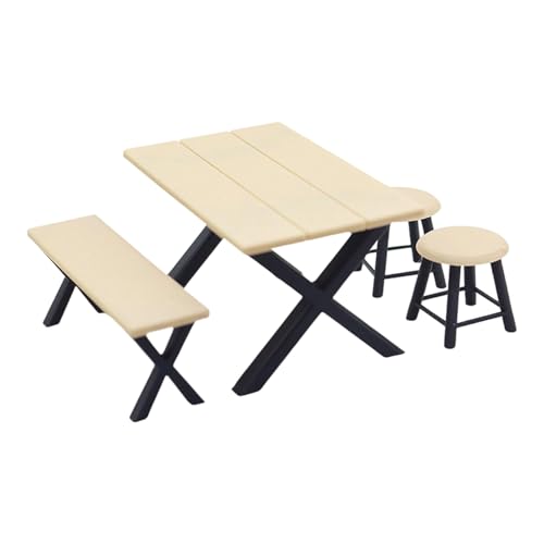 1/12 Campingtisch und Stuhl-Set, realistische Puppenhäuser, Dekoration für Camping-Szene, Landschaftsmöbel, Puppenhäuser, Zubehör, 4 Stück 1/12 Campingtisch und Stuhl-Set, realistische Puppenhäuser, Dekoration für Camping-Szene, Landschaftsmöbel, Puppenhäuser, Zubehör, 4 Stück von HINAYOSAN