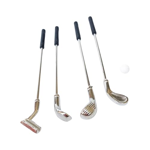 5-teiliges Miniatur-Golfschläger- und Ball-Set für Puppenhäuser, Outdoor-Szenen-Display, realistische Golf-Club-Interaktionsmodell, Puppenhäuser, Golf 5-teiliges Miniatur-Golfschläger- und Ball-Set für Puppenhäuser, Outdoor-Szenen-Display, realistische Golf-Club-Interaktionsmodell, Puppenhäuser, Golf von HINAYOSAN