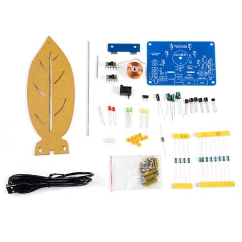 HINAYOSAN Elektromagnetische Schwing-Lötsets für STEM-Bildung, Blattform, Pendel, Nadel mit LED-Licht, Elektronikprojekt von HINAYOSAN