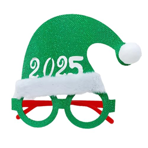 HINAYOSAN Funkelnder Augenrahmen Weihnachtsbrille Silvester 2025 Brille Musik Festival Brille Fotostudios Dekoration von HINAYOSAN