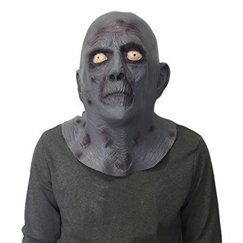 HINAYOSAN Halloween Gray Bloody For Head Novelty Full Face von HINAYOSAN