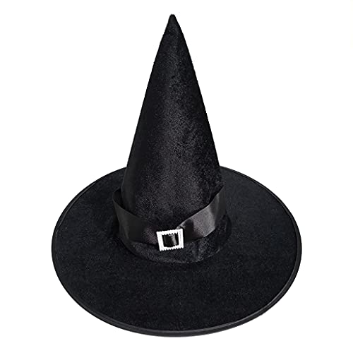 HINAYOSAN Halloween-Hexenhut mit Schleifenband, Zaubererhut, Kostümparty, Cosplay, Zubehör, Maskerade, Zubehör für Damen, Mädchen, Damen von HINAYOSAN