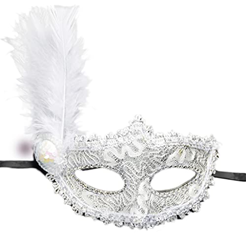 HINAYOSAN Maskerade für Damen, Halloween, Weihnachten, Damen, Halbgesicht, Cosplay, Spitze von HINAYOSAN