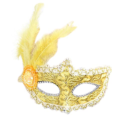 HINAYOSAN Maskerade für Damen, Halloween, Weihnachten, Damen, Halbgesicht, Cosplay, Spitze von HINAYOSAN