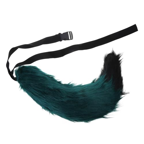 HINAYOSAN Wolf Ohr Stirnband Schwanz Mädchen Cosplay Zubehör Ohren Grün Fursuit Maskerade Halloween Cosplay Party von HINAYOSAN