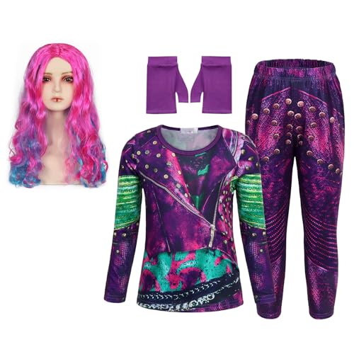 Kinder-Kostüm für Mädchen, Motiv: Descendant Descendant Isles of the Lost, Deluxe, für Halloween, Cosplay, Cosplay, Halloween Kinder-Kostüm für Mädchen, Motiv: Descendant Descendant Isles of the Lost, Deluxe, für Halloween, Cosplay, Cosplay, Halloween von HINAYOSAN