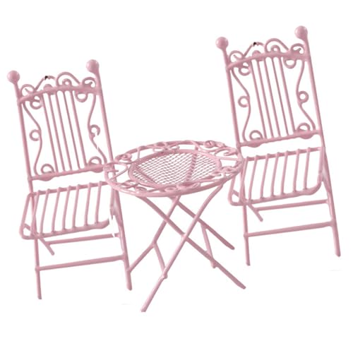 Miniatur Bistrotisch mit 2 Stühlen Eisen Handwerk Ornament Möbel für Puppenhäuser Dekoration und Sammlerstück Display Puppenhäuser Möbel Miniatur Bistrotisch mit 2 Stühlen Eisen Handwerk Ornament Möbel für Puppenhäuser Dekoration und Sammlerstück Display Puppenhäuser Möbel von HINAYOSAN