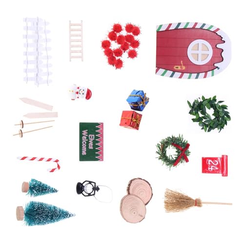 Miniatur-Puppenhäuser, Weihnachtsdekoration, Zwerge und Feentür-Set für Feiertage, Tisch-Szene, Puppenhäuser, Miniatur-Tür-Zwerge, Set Miniatur-Puppenhäuser, Weihnachtsdekoration, Zwerge und Feentür-Set für Feiertage, Tisch-Szene, Puppenhäuser, Miniatur-Tür-Zwerge, Set von HINAYOSAN