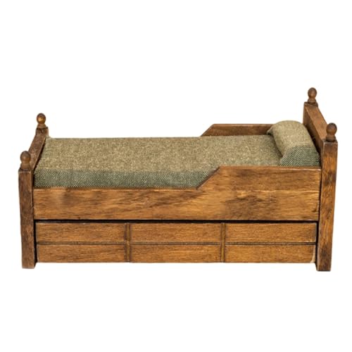Modernes Miniatur-Schlafzimmer-Set für Puppenhäuser im Maßstab 1:12 mit Schwammauflage und Holzschublade Design Holz Miniaturbett Modernes Miniatur-Schlafzimmer-Set für Puppenhäuser im Maßstab 1:12 mit Schwammauflage und Holzschublade Design Holz Miniaturbett von HINAYOSAN
