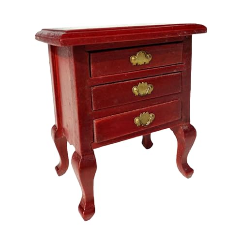 Puppenhäuser aus Holz im Maßstab 1:12, Nachttisch mit Cabriol-Beinen und funktionaler Schublade für Miniatur-Schlafzimmer, Dekoration, Skala, Holzschublade, Nachttisch Puppenhäuser aus Holz im Maßstab 1:12, Nachttisch mit Cabriol-Beinen und funktionaler Schublade für Miniatur-Schlafzimmer, Dekoration, Skala, Holzschublade, Nachttisch von HINAYOSAN