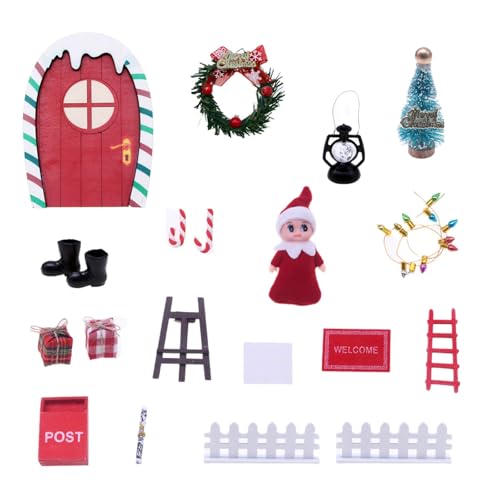 Skalierbares Weihnachtspuppenhäuser-Set mit rot-grüner Regenbogen-Tür, stabiles Holz-Design für Kinder, Familienaktivitäten, Eltern-Kind-Urlaubsdekorationen Skalierbares Weihnachtspuppenhäuser-Set mit rot-grüner Regenbogen-Tür, stabiles Holz-Design für Kinder, Familienaktivitäten, Eltern-Kind-Urlaubsdekorationen von HINAYOSAN