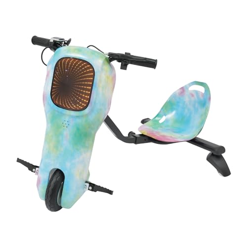 HINOPY Elektro Driftscooter, 250W Kinder Elektromotor Dreirad 3-Gang Drift Trike Roller 6 Farben LED-Beleuchtung für Kinder im Alter von über 5 Jahren von HINOPY