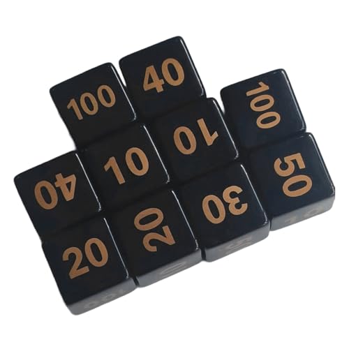 10pcs Einzigartige Acryl Mehrseitige Spiel Dices Round Corner Rollenspiel Dices 6 Seitig Tischspiel Dices Glatte Oberflächen von HIOPOIUYT