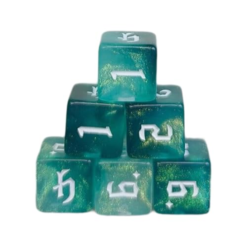 6pieces Dices Set 16mm Solid Game Dices Mit Großer Nummer 6 Seiten Acryl Dices Pädagogische Runde Ecke Würfel von HIOPOIUYT