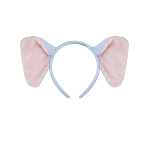 HIOPOIUYT 1/3/4pcs Elefant Kostüm Elefant Ohren Stirnband Schwanz Bowtie Tutus Rock Set Elefant Cosplay Kostümzubehör von HIOPOIUYT