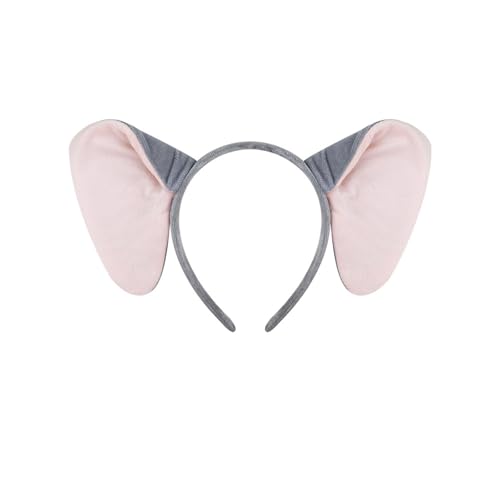 HIOPOIUYT 1/3/4pcs Elefant Kostüm Elefant Ohren Stirnband Schwanz Bowtie Tutus Rock Set Elefant Cosplay Kostümzubehör von HIOPOIUYT