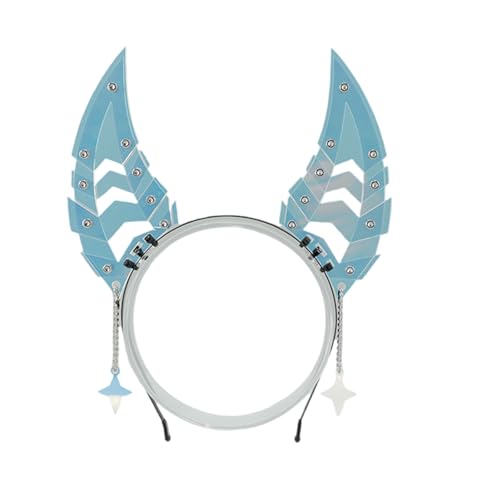 HIOPOIUYT Anime Devil Ohrstirnband Für Cosplay Party Beliebte Motorradfahrer Hairhoop Rollenspiele Requisiten Friseur Kostümzubehör von HIOPOIUYT