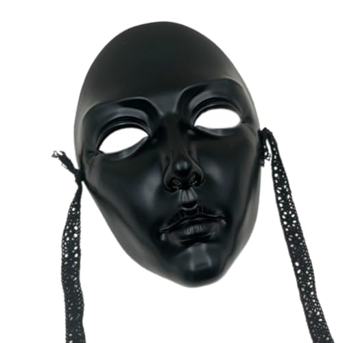 HIOPOIUYT Bemalbare Gesichtsmaske, Dekoration, Halloween, Cosplay, Vollgesicht, für Damen, Herren, Halloween, Cosplay von HIOPOIUYT