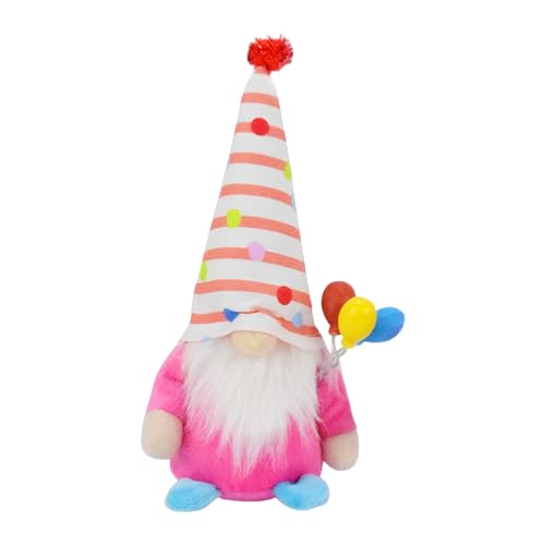 HIOPOIUYT Bunte Gefüllt Plüschpuppen Mit Luftballons Kuchen Skandinavische Tomtes Tabletop Orament Birthday Party Decors Decors Geschenk von HIOPOIUYT