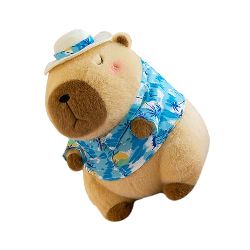 HIOPOIUYT Cartoon Capybaras Plüschpuppen Mit Strand Urlaub Outfit Weiche Tierplushie Gefülltes Spielzeug Ornament Geschenk Für Kinder Und Frauen von HIOPOIUYT