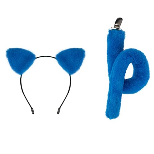 HIOPOIUYT Katzen Kostümzubehör Set Katzen Ohren Stirnbänder Schwanz Bowtie Tutus Rock Accessoires Kits Katzen Kostüme Für Kinder Kleinkind von HIOPOIUYT