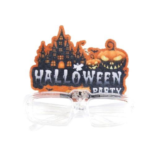 HIOPOIUYT LED-Beleuchtungsbrille für Bühnenauftritte und Feiern, beleuchtete Brille, funkelnde Brille, Halloween-Ornament von HIOPOIUYT