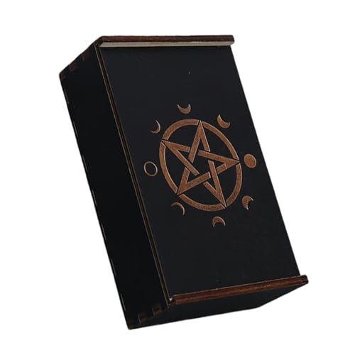 HIOPOIUYT Tarot Karten Box Holz Tarot Karten Box Tarot Deck Behälter Spiel Tarot Deck Hülle Karten Aufbewahrungsbox von HIOPOIUYT