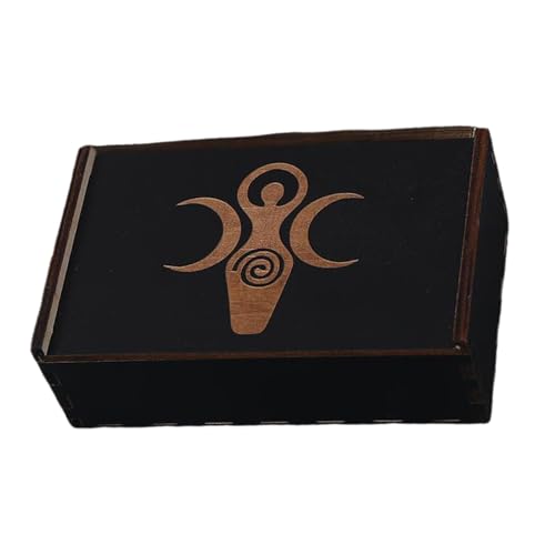 HIOPOIUYT Tarot Karten Box Holz Tarot Karten Box Tarot Deck Behälter Spiel Tarot Deck Hülle Karten Aufbewahrungsbox von HIOPOIUYT