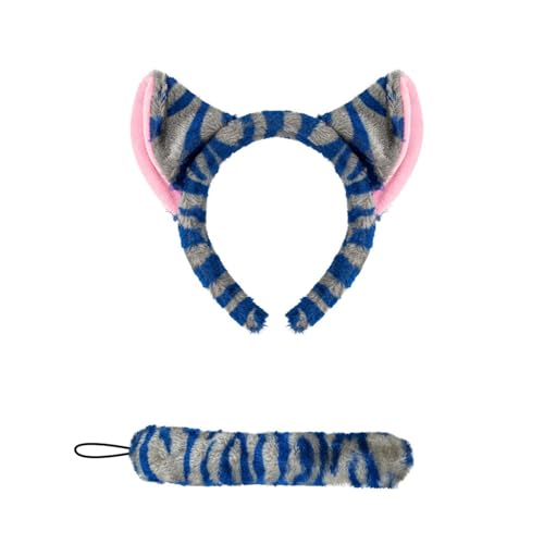 HIOPOIUYT Tigre Kostüme Set Tigre Accessoires Ohren Stirnband Schwanz Bowtie Für Kid Girls Halloween Weihnachten Animal Cosplay Kostüm von HIOPOIUYT