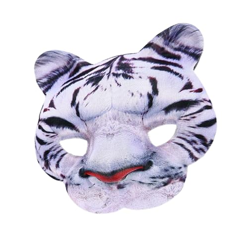 HIOPOIUYT Tigre Leopards Maske 3D Animal Halbe Gesichtsmaske Party Maske Halloween Party Cosplay Kostüme Requisiten Für Erwachsene Kindergeschenke von HIOPOIUYT