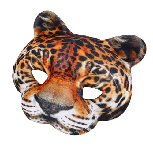 HIOPOIUYT Tigre Leopards Maske 3D Animal Halbe Gesichtsmaske Party Maske Halloween Party Cosplay Kostüme Requisiten Für Erwachsene Kindergeschenke von HIOPOIUYT