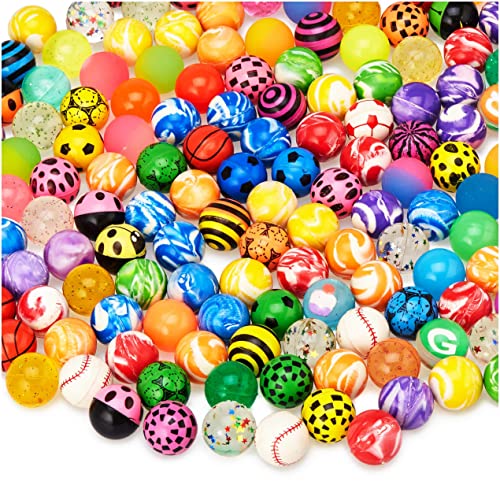 HIQE-FL 100 Stück Flummi,Flummies für Kinder,25mm Flummis,Springbälle aus Gummi für Kinder,Bouncing Ball,Klein Gummiball,Pinata Füllung von HIQE-FL