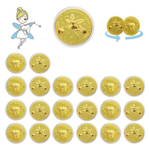 HIQE-FL Geschenk Zahnfee Junge,20 Stück Gedenkmünzen,Zahnfee Münze Gold,Zahnfee Goldtaler,Goldmünzen Kinder,Geschenk Zahnfee Münzen,Tooth Fairy Coins,Zahnfee Geschenke Ideen HIQE-FL Geschenk Zahnfee Junge,20 Stück Gedenkmünzen,Zahnfee Münze Gold,Zahnfee Goldtaler,Goldmünzen Kinder,Geschenk Zahnfee Münzen,Tooth Fairy Coins,Zahnfee Geschenke Ideen von HIQE-FL