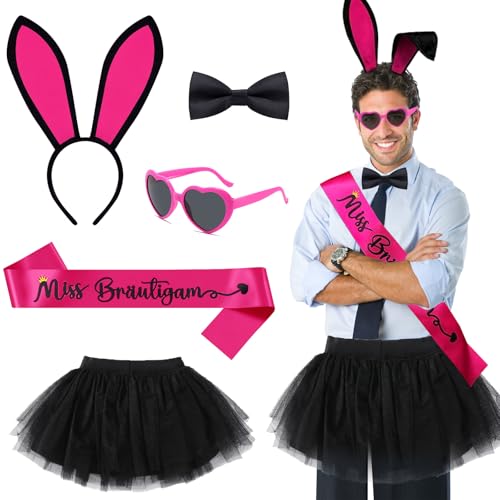 JGA Männer Kostüm,5 Stück Junggesellenabschied Männer Kostüm,Tütü Herren,JGA Outfit Set,für Party Und Hochzeit JGA Männer Kostüm,5 Stück Junggesellenabschied Männer Kostüm,Tütü Herren,JGA Outfit Set,für Party Und Hochzeit von HIQE-FL