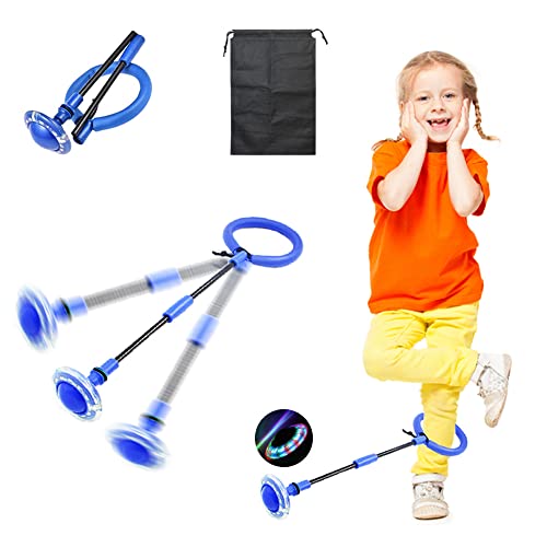 HIQE-FL Springender Ball Blinkender,Swing Wheel mit Lichtrad,Kinder Blinkender Springring,Faltbarer Flash Jumping Ballm,Blinkender Sprungball von HIQE-FL