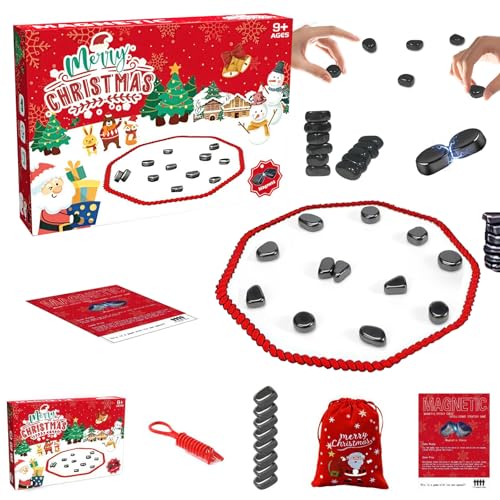 Magnetisches Schachspiel,Tisch-Magnetspiel,Strategie-Brettspiel,Kampfschach mit Magnetisch,Tisch Magnetspiel,Magnet Spiel,Magnetic Chess Game,Magnet Schach,für Familien-Party, Weihnachten von HIQE-FL