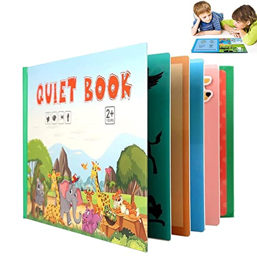 HIQE-FL Montessori Quiet Book,Quiet Book Montessori Spielzeug,Ruhiges Buch Montessori for Toddlers,Educational Toy Book,Interactive Busy Book,Quiet Book von HIQE-FL