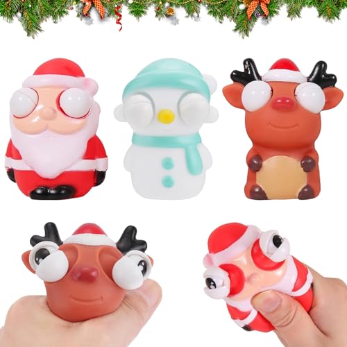 Squeeze Spielzeug,2 Stück Anti Stress Spielzeug,Weihnachtsthemen Squishy Toys,Squishy Weihnachten,Fidget Toys,Augen Drücken Spielzeug,Squeeze Toy,für Erwachsene und Kinder von HIQE-FL